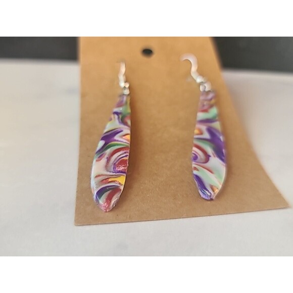 Polymer Clay Dangling Earrings New - Picture 5 of 10